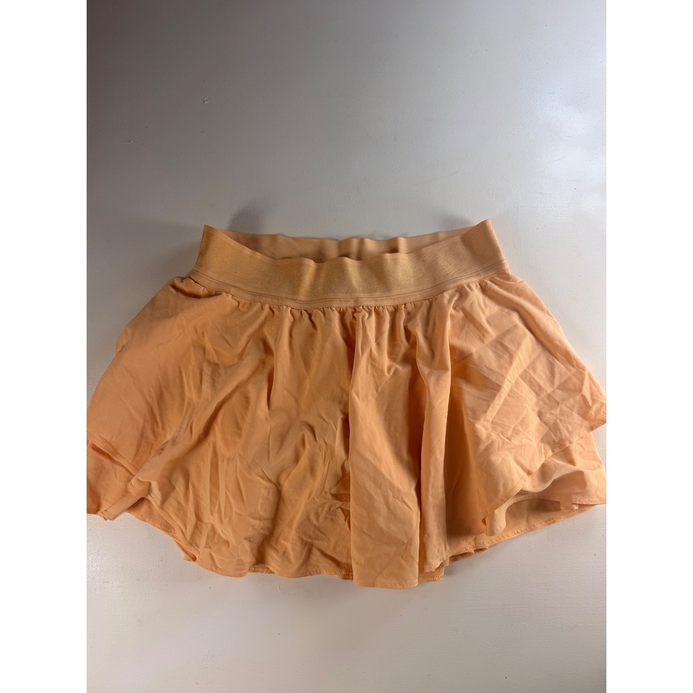 Lululemon Court Rival Skirt Women 8 Orange Y2K High Rise Athletic Tennis Skort